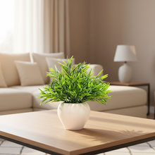 Artificial Mini Bamboo Plant in Pot - 22cm Height - Home & Office Decor Elegant Potted Plant for Tabletop Enhancement"