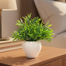 Artificial Mini Bamboo Plant in Pot - 22cm Height - Home & Office Decor Elegant Potted Plant for Tabletop Enhancement"