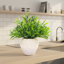 Artificial Mini Bamboo Plant in Pot - 22cm Height - Home & Office Decor Elegant Potted Plant for Tabletop Enhancement"