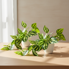 Artificial Plant Leaves Falling in Pot, Home and Office Decor Item for Desk & Wall Shelves