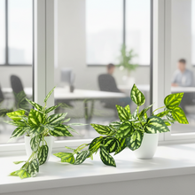 Artificial Plant Leaves Falling in Pot, Home and Office Decor Item for Desk & Wall Shelves