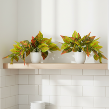 Artificial Plant Croton Leaves Falling in Pot, Home and Office Decor Item for Desk & Wall Shelves