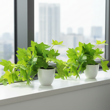 Artificial Plant Maple Leaves Falling in Pot, Home and Office Decor Item for Desk & Wall Shelves
