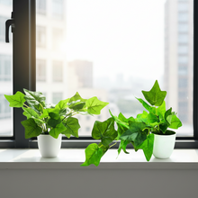 Artificial Plant Common ivy Leaves Falling in Pot, Home and Office Decor Item for Desk & Wall Shelves