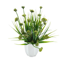 Artificial Wild Grass in Pot - Home & Office Decor Elegant Potted Plant for Tabletop/Shelves Enhancement