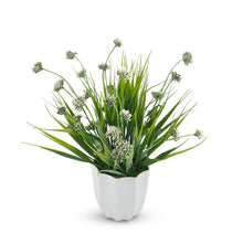 Artificial Wild Grass in Pot - Home & Office Decor Elegant Potted Plant for Tabletop/Shelves Enhancement