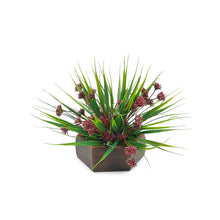 Artificial Wild Grass in Hexgun Wood Pot - Home & Office Decor Elegant Potted Plant for Tabletop/Shelves Enhancement