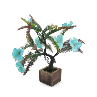 Artificial Flower Tree Bonsai with Wooden Pot for Indoor Home Office D‚cor