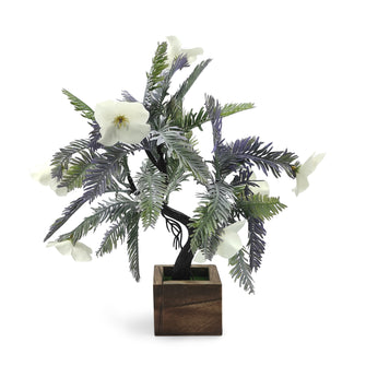 Artificial Flower Tree Bonsai with Wooden Pot for Indoor Home Office D‚cor