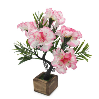 Artificial Flower Tree Bonsai with Wooden Pot for Indoor Home Office D‚cor