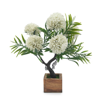 Artificial Flower Tree Bonsai with Wooden Pot for Indoor Home Office D‚cor