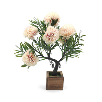 Artificial Flower Tree Bonsai with Wooden Pot for Indoor Home Office D‚cor