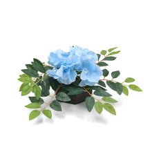 Artificial Flower Bouquet in Hexagun Wood Pot - Home & Office Decor Elegant Potted Plant for Tabletop/Shelves Enhancement