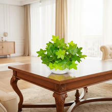 Artificial Leaves Plant in Boat Pot - 18cm Height approx Design-02