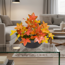 Artificial Leaves Plant in Boat Pot - 18cm Height approx Design-09