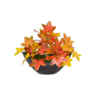 Artificial Leaves Plant in Boat Pot - 18cm Height approx Design-09