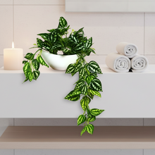 Elegant Artificial Plant Falling Leaves with Pot for Home & Office Decor ? Versatile Potted Plant for Tabletop, Shelves, or Hanging Display