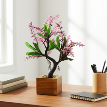 Elegant Artificial Bonsai Tree in Wood Pot ? Perfect Mini Tree for Home & Office D‚cor, Ideal for Tabletops, Shelves, and Study Desks