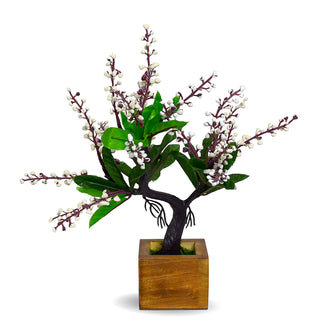 Elegant Artificial Bonsai Tree in Wood Pot ? Perfect Mini Tree for Home & Office D‚cor, Ideal for Tabletops, Shelves, and Study Desks