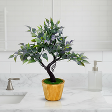 Elegant Artificial Bonsai Tree in Wood Pot ? Perfect Mini Tree for Home & Office D‚cor, Ideal for Tabletops, Shelves, and Study Desks
