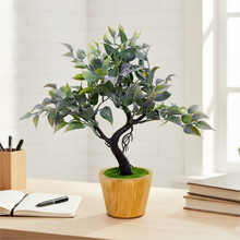 Elegant Artificial Bonsai Tree in Wood Pot ? Perfect Mini Tree for Home & Office D‚cor, Ideal for Tabletops, Shelves, and Study Desks