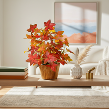 Artificial Plant Leaves in Wooden Pot Perfect Potted Decoration for Home Living Room & Office Spaces D‚cor