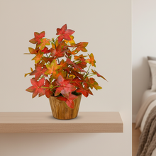 Artificial Plant Leaves in Wooden Pot Perfect Potted Decoration for Home Living Room & Office Spaces D‚cor