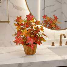 Artificial Plant Leaves in Wooden Pot Perfect Potted Decoration for Home Living Room & Office Spaces D‚cor