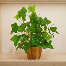 Artificial Plant Leaves in Wooden Pot Perfect Potted Decoration for Home Living Room & Office Spaces D‚cor