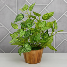 Artificial Plant Leaves in Wooden Pot Perfect Potted Decoration for Home Living Room & Office Spaces D‚cor
