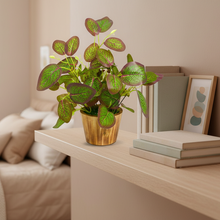 Artificial Plant Leaves in Wooden Pot Perfect Potted Decoration for Home Living Room & Office Spaces D‚cor