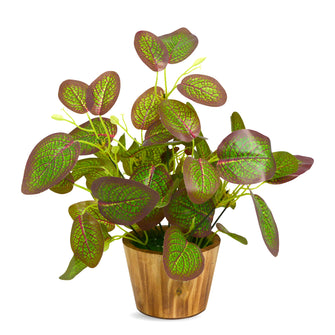 Artificial Plant Leaves in Wooden Pot Perfect Potted Decoration for Home Living Room & Office Spaces D‚cor