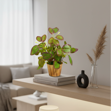 Artificial Plant Leaves in Wooden Pot Perfect Potted Decoration for Home Living Room & Office Spaces D‚cor