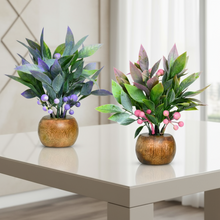 Artificial Berries Plants with Wooden Pot (Pack of 2) – Height 15 cm