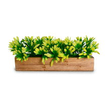 Artificial Leaves in Wooden Rectangular Tray - Width 30 cm