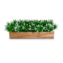 Artificial Leaves in Wooden Rectangular Tray - Width 30 cm
