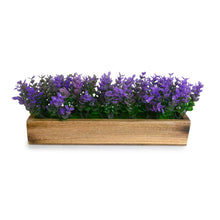 Artificial Leaves in Wooden Rectangular Tray - Width 30 cm
