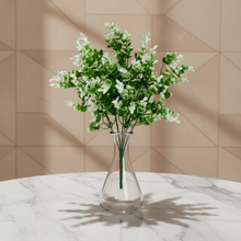 Artificial Hackleberry Leaves White Bunch - Height 30 cm