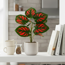 Artificial Leaves Plant 9 branches without Pot - Height 28 cm - Design-7
