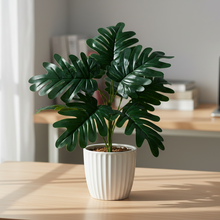 Artificial Long Cut Leaves Plant 9 branches without Pot - Height 28 cm - Design-1