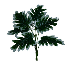 Artificial Long Cut Leaves Plant 9 branches without Pot - Height 28 cm - Design-2