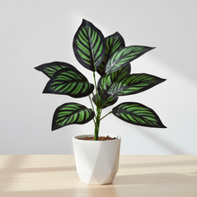 Artificial Plant 9 Leaves without Pot - Height 30 cm - Design-4