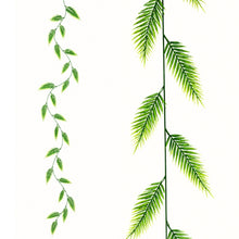 set of 2 28 point , 8 ft long loose christmas leaves falling