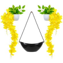 set of 2 Wisteria glassi with hanging boat pot