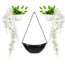 set of 2 Wisteria glassi with hanging boat pot