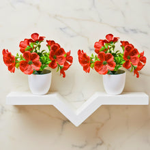 Set of 2 big  glassi pot 10 printed blossom flowers