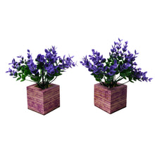 Fancy Mart Artificial Eucalyptus Plant with Plastic Pot (Pack of 2) | 12 cm Height | Mini Potted Plants for Shelf Décor