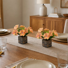 Fancy Mart Artificial Flower Cosmos in Wood Pot