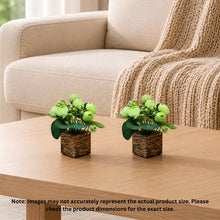 Fancy Mart Artificial Flower Peony Buds in Wood Pot