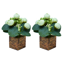 Fancy Mart Artificial Flower Peony Buds in Wood Pot